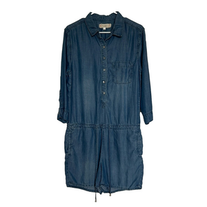 Chambray Soft Denim Romper. Large
